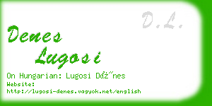 denes lugosi business card